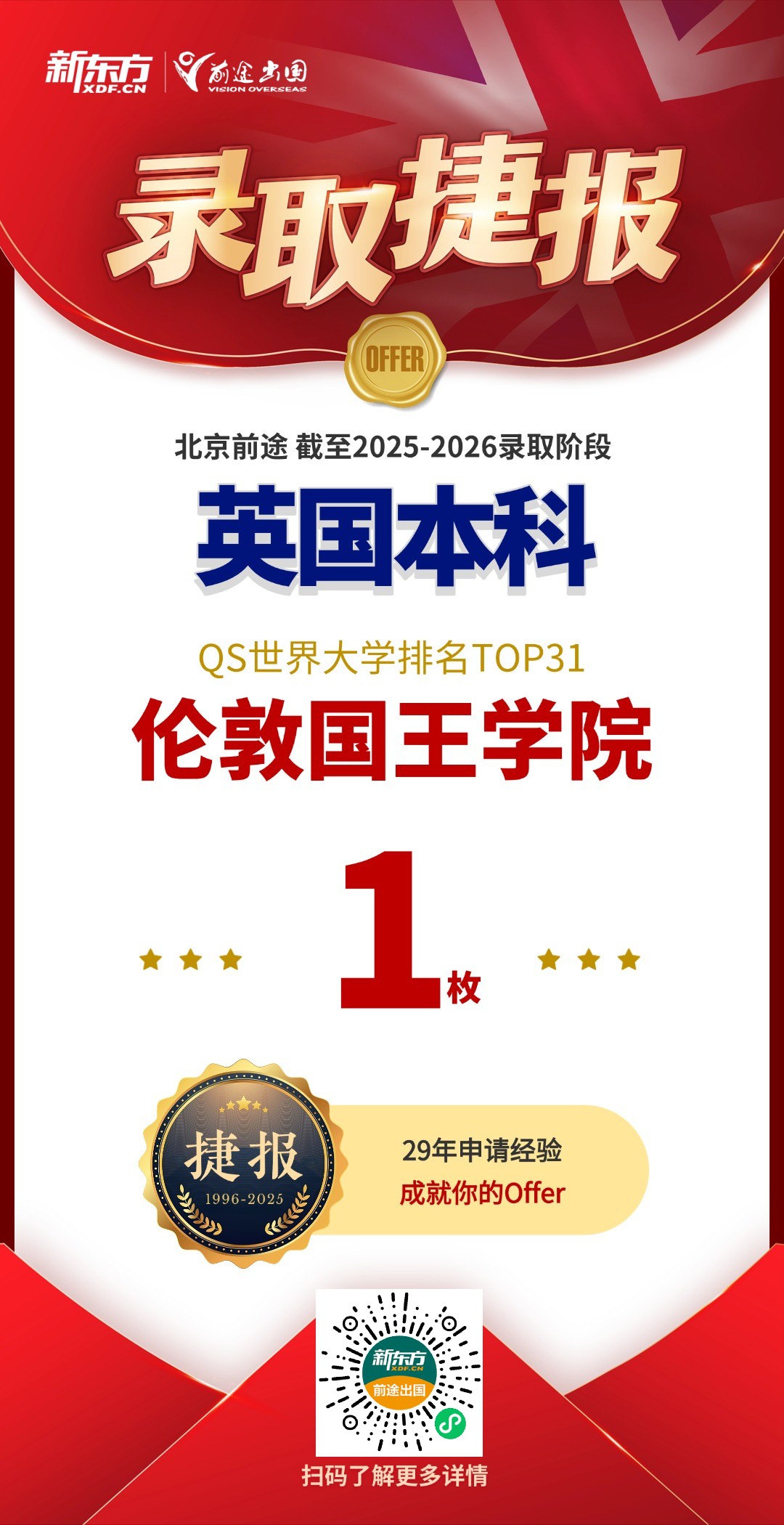 北京英国团队斩获UCL本科录取8枚！前100新增17枚！