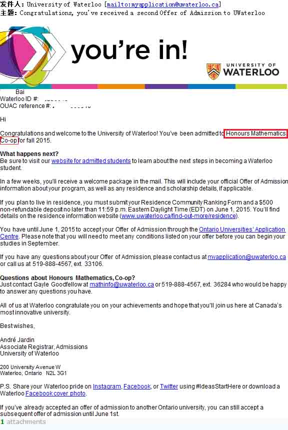 滑铁卢大学数学CO-OP是怎么拿到的?