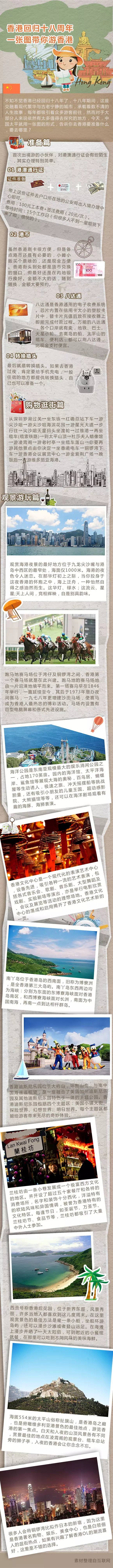 香港回归十八周年  一张图带你游香港