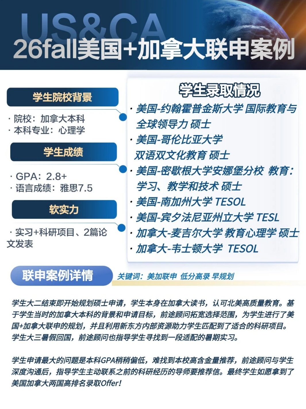 美加北美联申参考｜26Fall 真实录取案例解析与申请思路