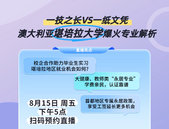 一技之长VS一纸文凭 澳大利亚堪培拉大学爆火专业解析