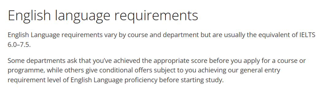 2026QS世界前100英国大学雅思要求全览！