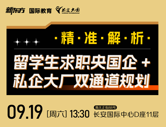 留学生求职央国企+私企大厂双通道规划