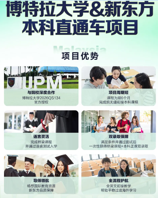 还在拼高考、刷雅思？博特拉大学本科桥梁课程直通世界名校！