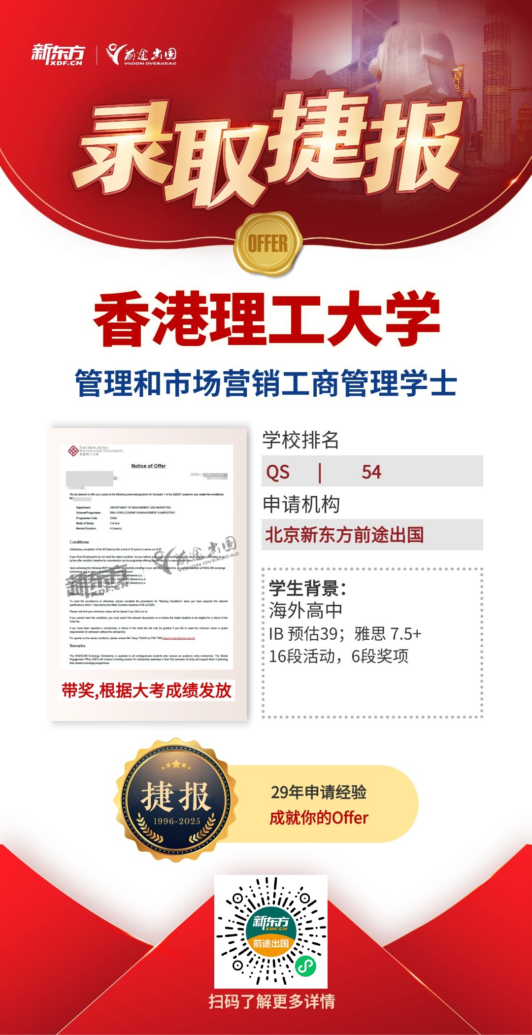 QS百强港校共获20枚！更有港科大超10w港币带奖录取！