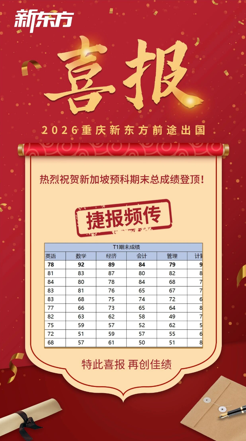 新加坡衔接预科项目｜2026 重庆校区学习成果分享