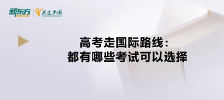 高考走国际路线：都有哪些考试可以选择