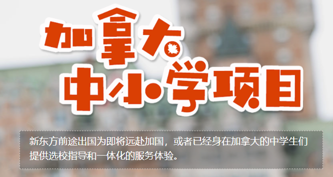 2025 加拿大中小学留学新政收紧？新东方一站式规划