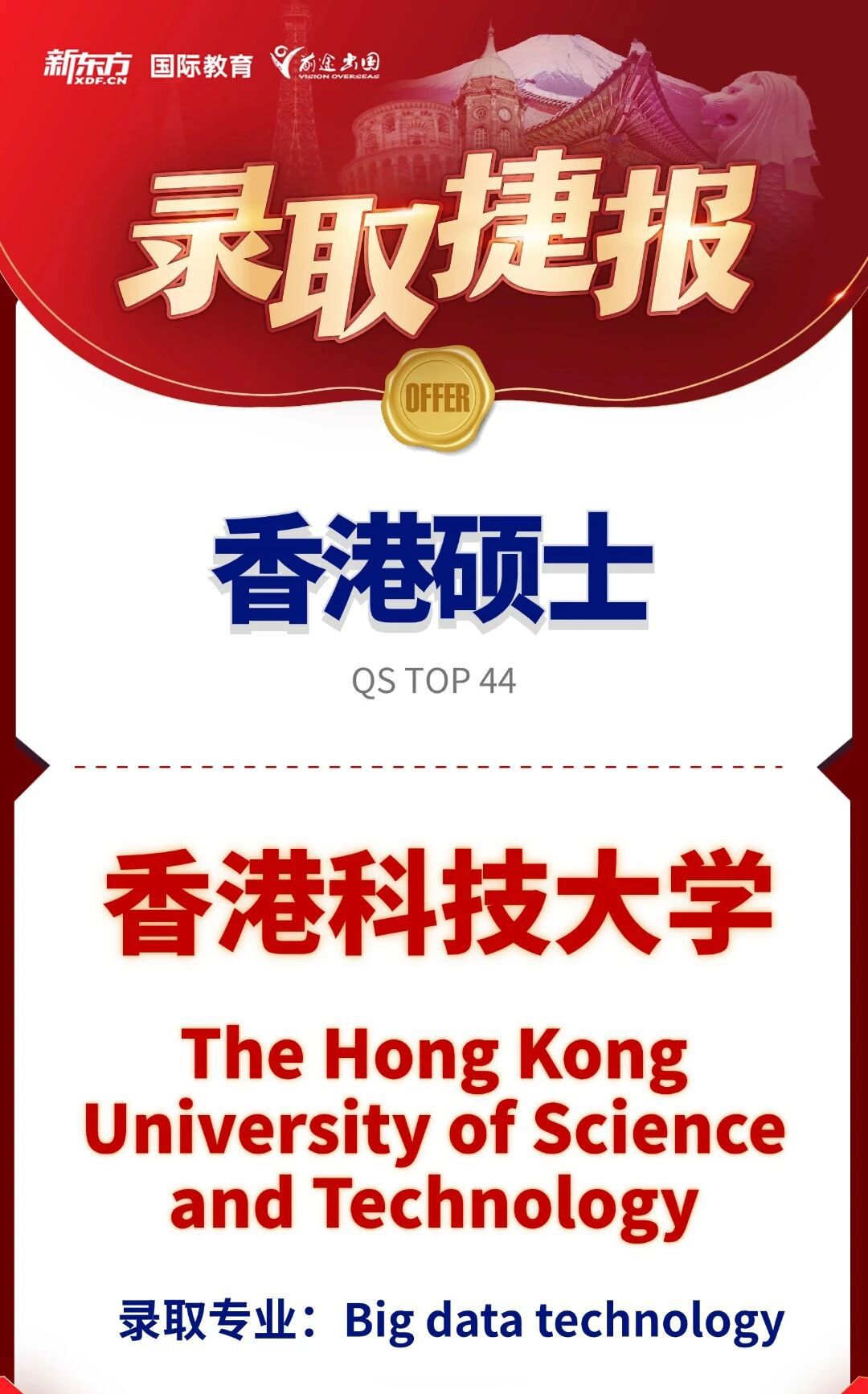 没有雅思成绩，却依然收到了港科大热门专业Offer......