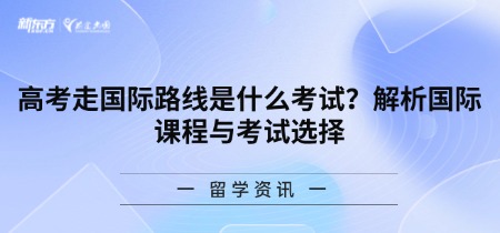 高考走国际路线是什么考试？解析国际课程与考试选择