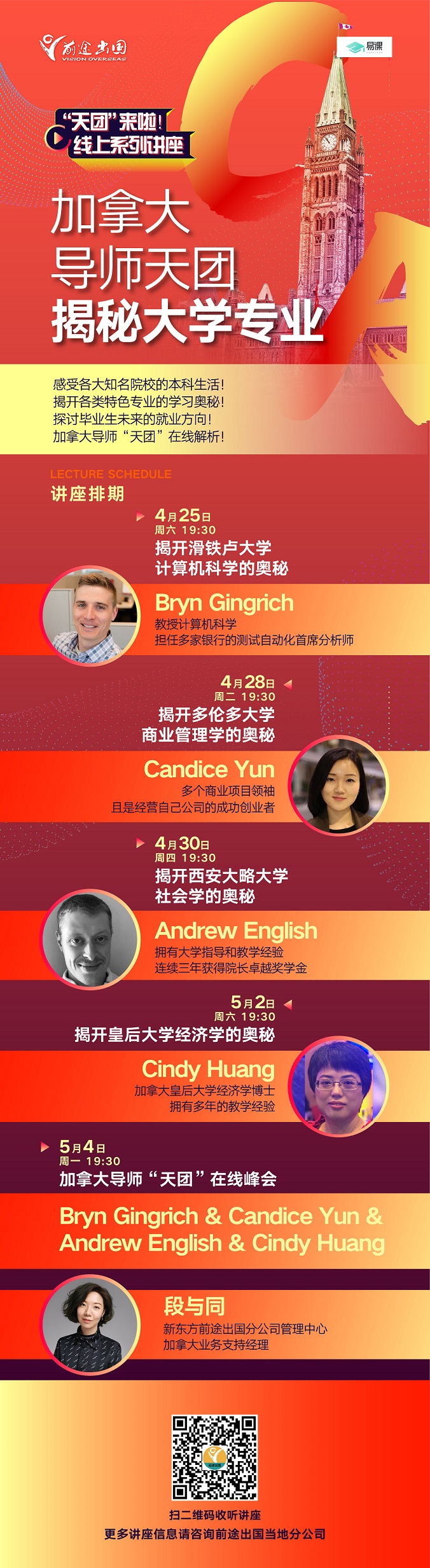 加拿大导师天团揭秘大学专业系列讲座