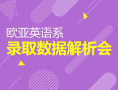 欧亚英语系录取数据解析会