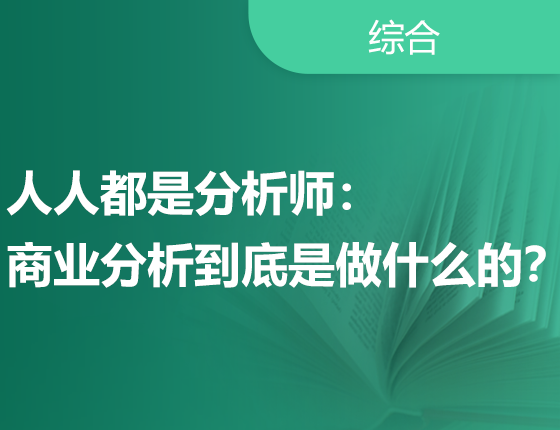 人人都是分析师：商业分析到底是做什么的？