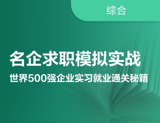 名企求职模拟实战——世界500强企业实习就业通关秘籍