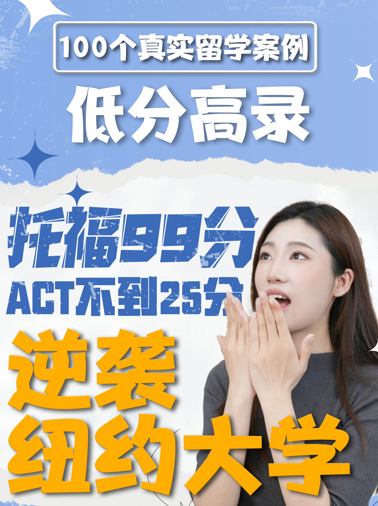 托福99分，ACT不到25分，逆袭纽约大学！