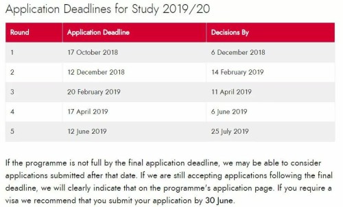 最新干货!2019年英国大学申请截止时间大汇总!