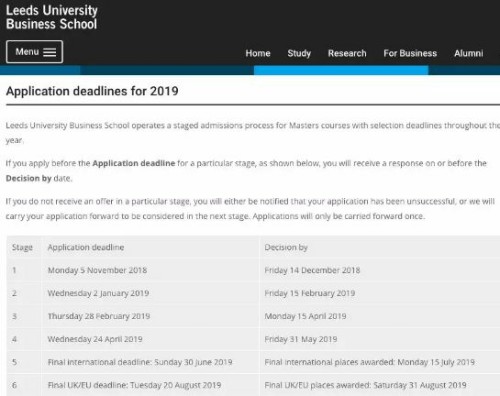 最新干货!2019年英国大学申请截止时间大汇总!