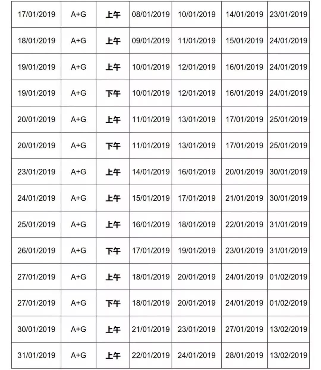 2019年1-3月雅思考试安排时间表