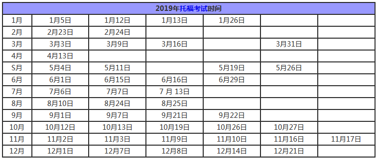 2019年美国研究生各大考试时间汇总 2019年美国研究生各大考试时间汇总