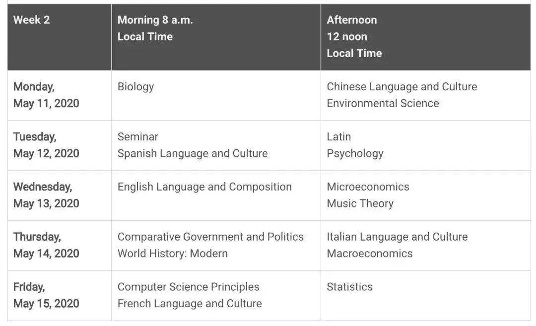 2019-2020年SAT/ACT/AP考试时间表 2019-2020年SAT/ACT/AP考试时间表