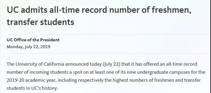 加州大学2019-2020学年新生数据 亚裔占比第一 加州大学2019-2020学年新生数据 亚裔占比第一