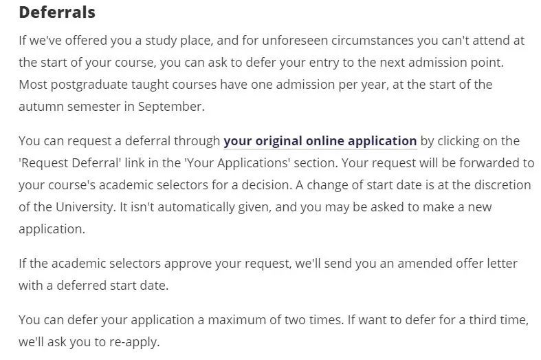 英国哪些高校接受defer延期入学? 英国哪些高校接受defer延期入学?
