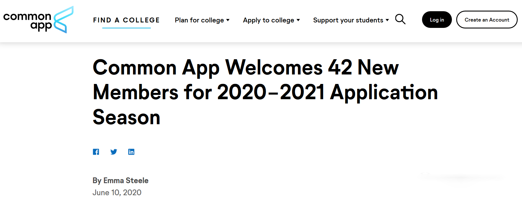 2020-2021Common App再添新成员