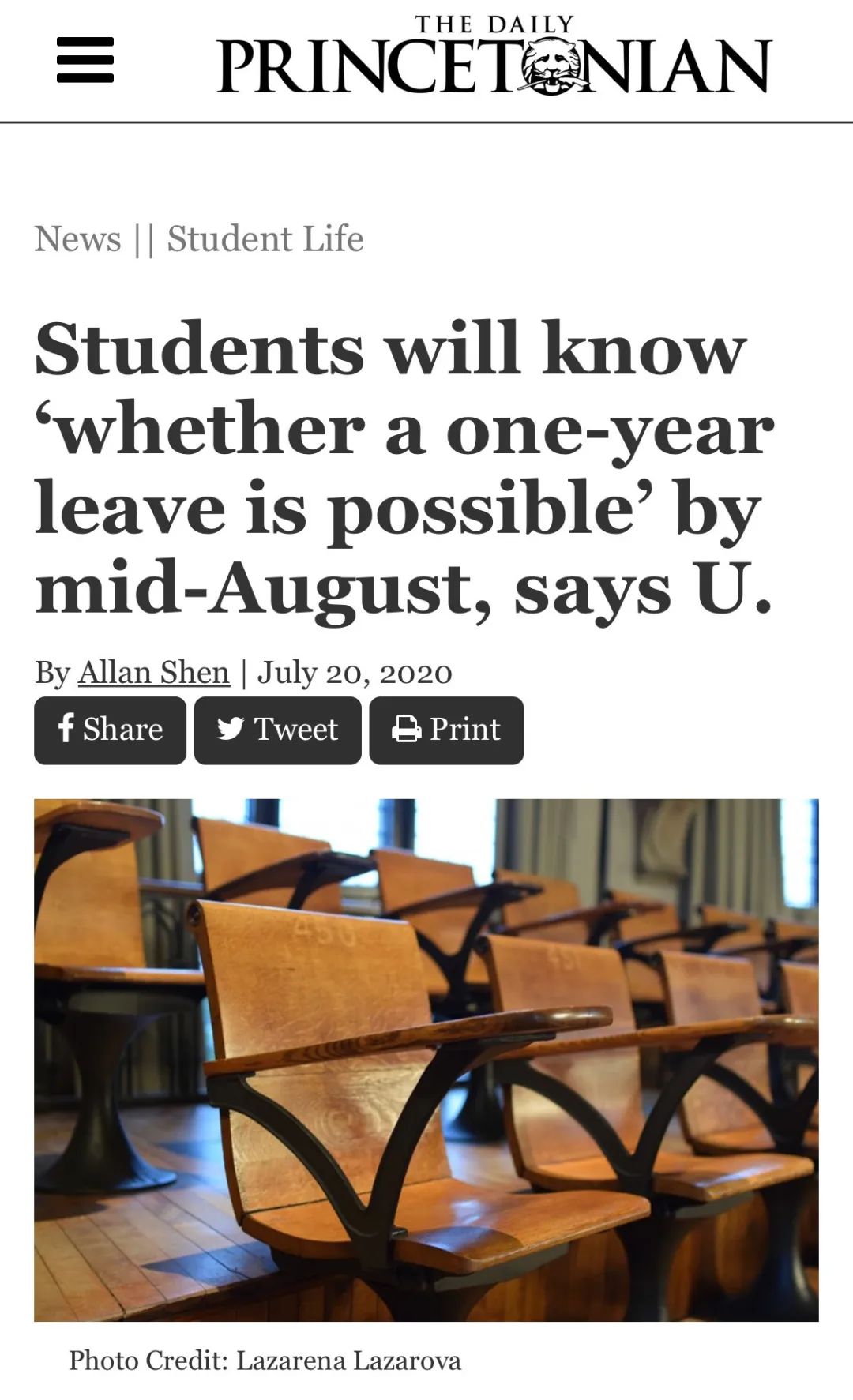 普林斯顿拟让全体本科生休息一年?哈佛大学给新生两个选择! 普林斯顿拟让全体本科生休息一年?哈佛大学给新生两个选择!