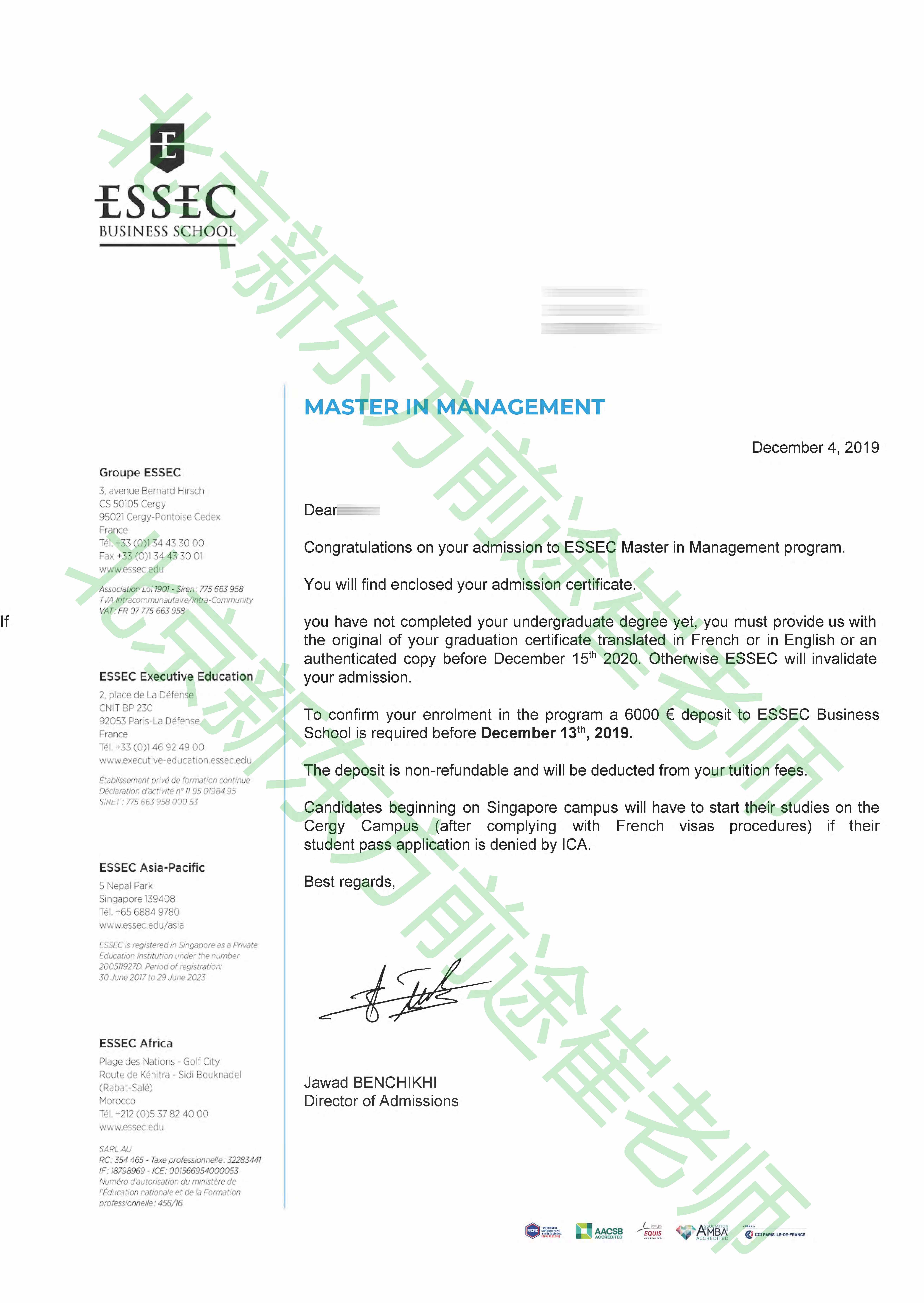 ESSEC Offer