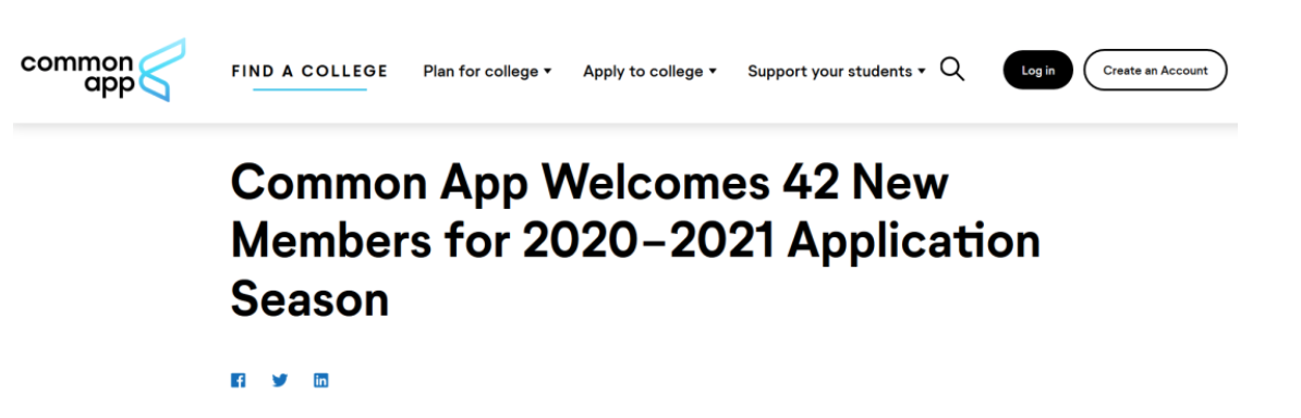 2020-2021年Common App最新政策公布!