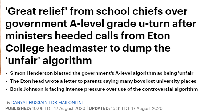 A Level机器评分过低引发抗议?官方回应将恢复教师评估分数!