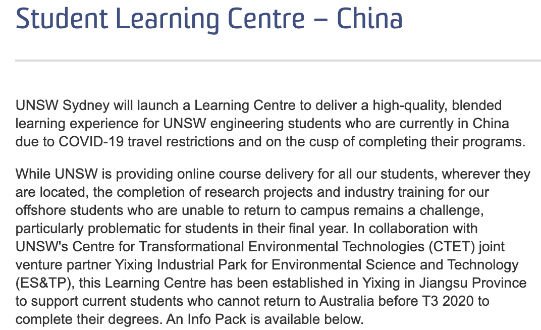 多所澳洲八大开设中国学习中心!先报先得!