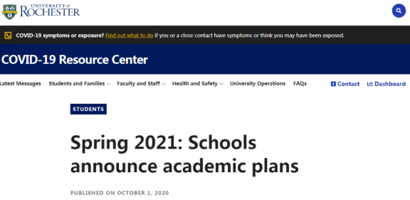多所美国大学公布2021春季学期安排!仍以网课为主!