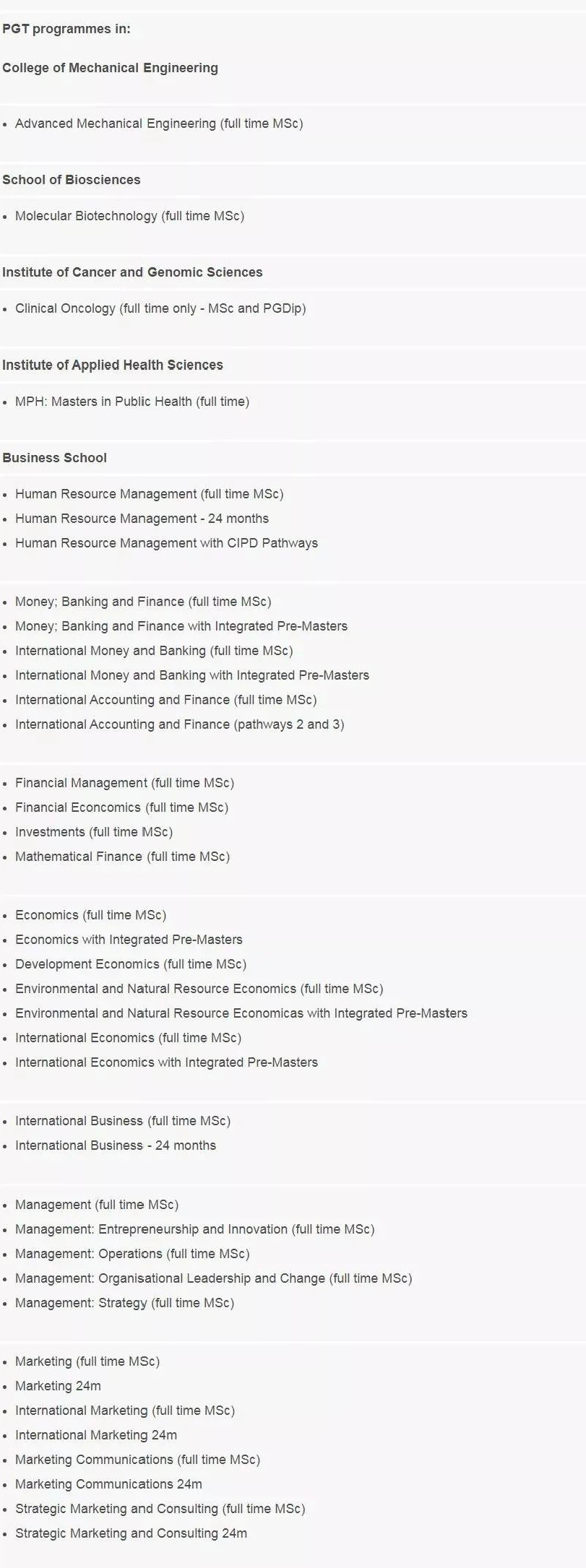 2021年英国研究生最新申请费清单汇总 2021年英国研究生最新申请费清单汇总