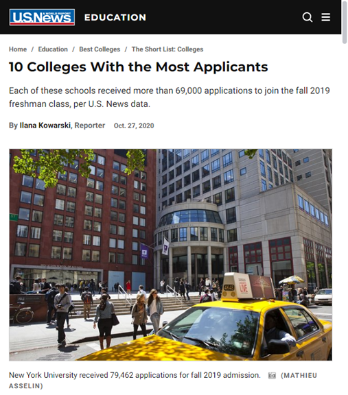2020年申请人数最多的十所美国大学!八所爆款院校在加州! 2020年申请人数最多的十所美国大学!八所爆款院校在加州!