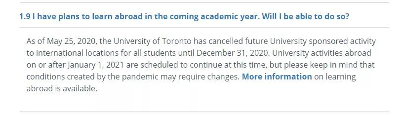 加拿大主流大学官宣2021年1月网课继续！签证热门问题解答！