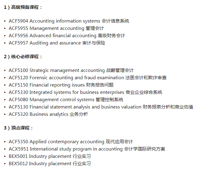 澳洲八大之莫纳什大学会计类硕士课程与录取要求大盘点！