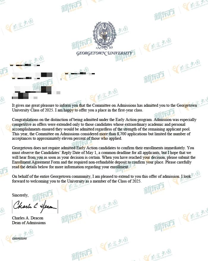乔治城大学Offer新鲜出炉! 乔治城大学Offer新鲜出炉!