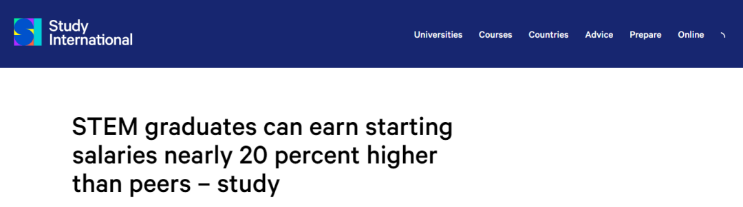 英国STEM专业毕业生工资居全球首位! 英国STEM专业毕业生工资居全球首位!