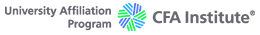 University Affiliation Program with the CFA Institute logo