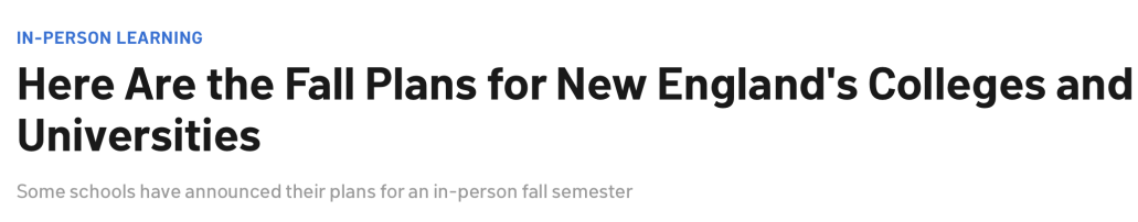 美国多所大学确认秋天全面开启面授！