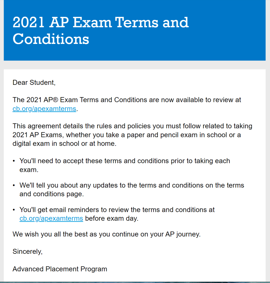 AP考生务必注意！2021AP考试规则条款全整理！