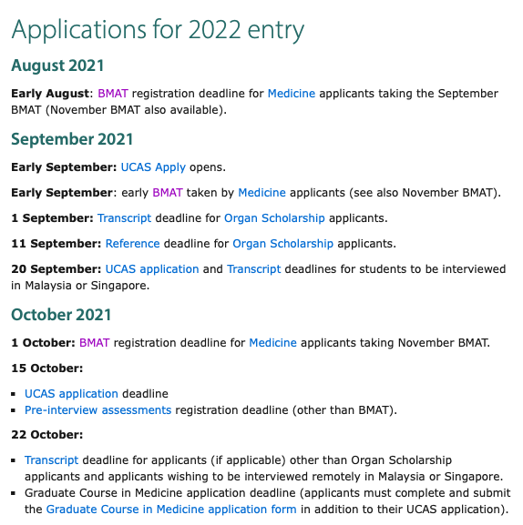 英国牛津剑桥2022年官方申请时间线公开！