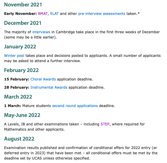 英国牛津剑桥2022年官方申请时间线公开！