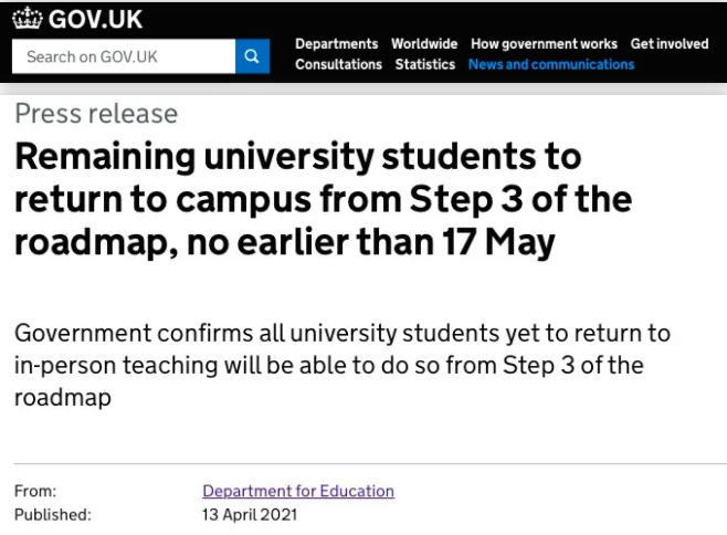 英国今日起恢复面对面教学，多所院校公布教学计划！