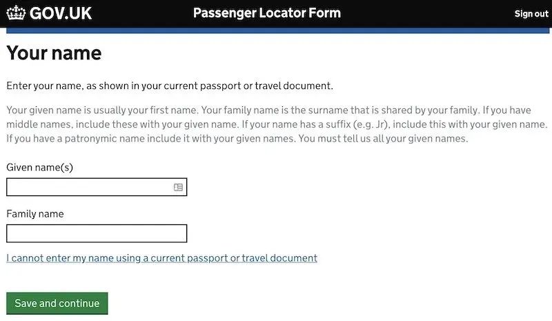 英国入境流程及Passenger Locator Form填写教程
