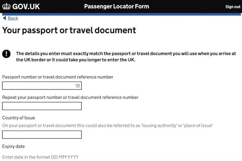 英国入境流程及Passenger Locator Form填写教程