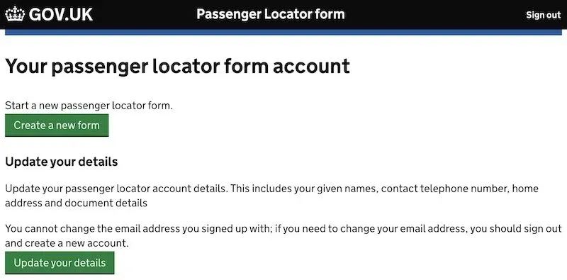 英国入境流程及Passenger Locator Form填写教程