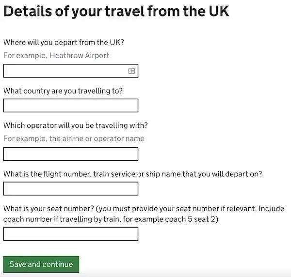 英国入境流程及Passenger Locator Form填写教程