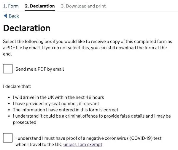 英国入境流程及Passenger Locator Form填写教程